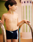 Maillot de bain bleu marine enfant garçon CYMOLAGE / 22E4PGL1MAI070