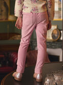Pantalon en velours  rose LADOSETTE / 24H2PFQ1PAND329