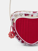 Sac coeur rouge et imprimé fleuri à bandoulière Fille NEBAGUETTE / 25H4PFK1BES001