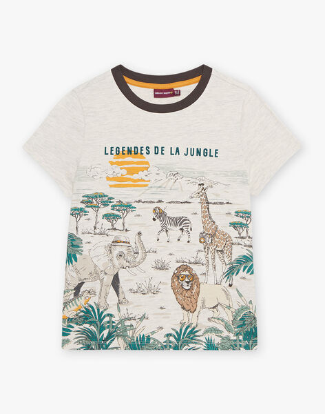 T-shirt beige motif jungle enfant garçon CEVIRAGE / 22E3PG92TMC009