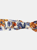 Bandeau blanc à imprimé fleurs et poissons multicolores KAZELIE / 24E4BFS1BAN001
