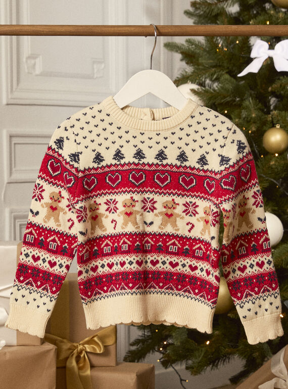 Pull de noël en jacquard LEDULETTE / 24H2PFG1PULA002