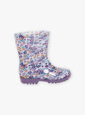 Bottes de pluie violettes à imprimé fleuri FAPLUIETTE / 23N10PF11D0C708