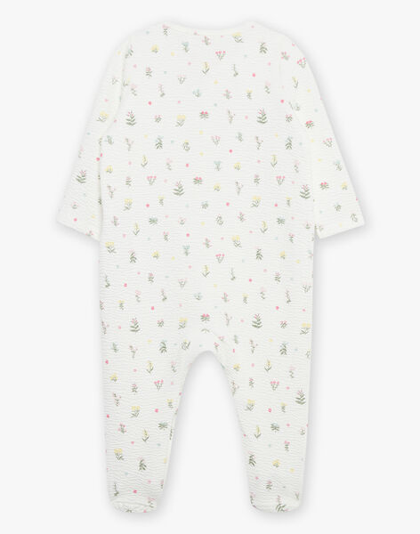Grenouillère écrue à imprimé fleurs FEBLUE / 23E5BF36GRE001