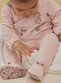 Pyjama rose en velours côtelé GELEA / 23H5BF21GRE303