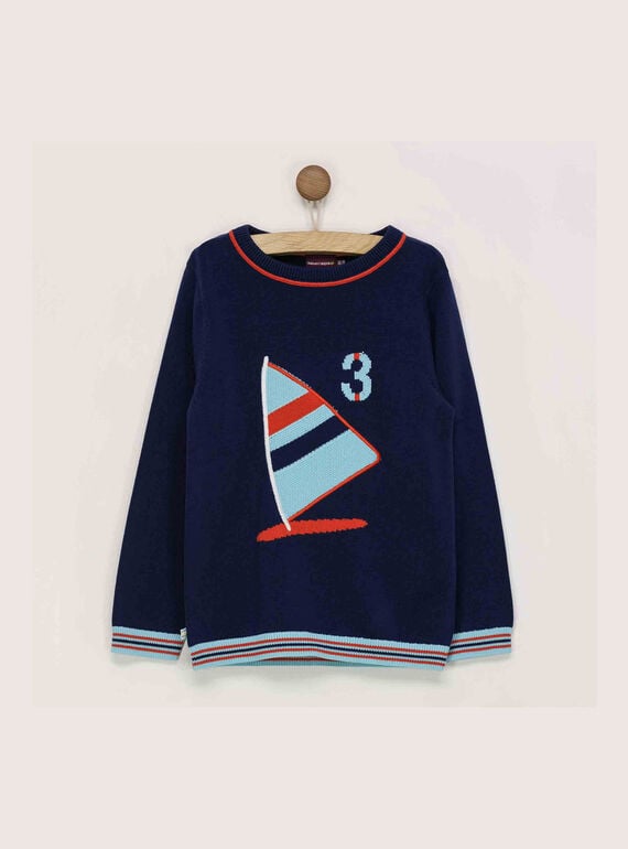 Pull bleu nuit REMUAGE / 19E3PGD1PULC205
