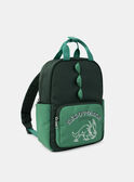Sac à dos vert avec poche avant imprimé dinosaure Garçon NISACAGE / 25H4PGS1BESG633