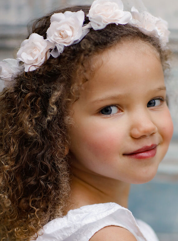 Couronne de fleurs et tulle enfant fille TYHUETTE / 20E4PFJ1ACD000