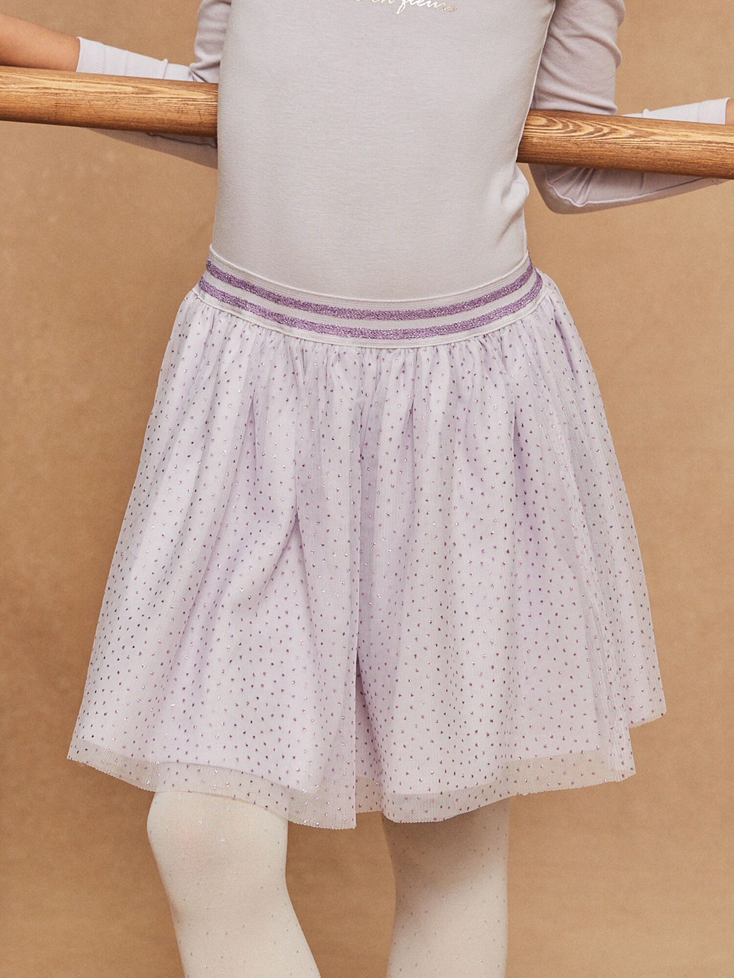 Jupe paillet e violette