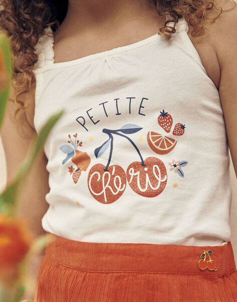 Débardeur écru à motif fruit FLYTETTE / 23E2PFR3DEB001