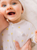 Pyjama et bonnet de naissance blancs à imprimé nuages et soleils FOSTA / 23E0NMT1GRE000