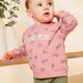 Sweat rose vintage avec animaux