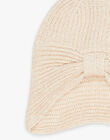 Bonnet beige en tricot FRABONETTE / 23E4PF51BON808