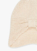 Bonnet beige en tricot FRABONETTE / 23E4PF51BON808