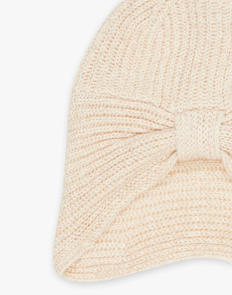 Bonnet beige en tricot FRABONETTE / 23E4PF51BON808