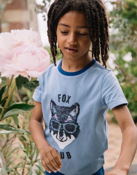 T-shirt avec animation renard en sequins et lettrage DABAGE / 22H3PG51TMCC208