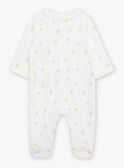 Pyjama et bonnet de naissance blancs à imprimé nuages et soleils FOSTA / 23E0NMT1GRE000