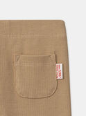 Legging marron clair avec boutons décoratifs Bébé Garçon NADENIS / 25H1BGK1LGA014