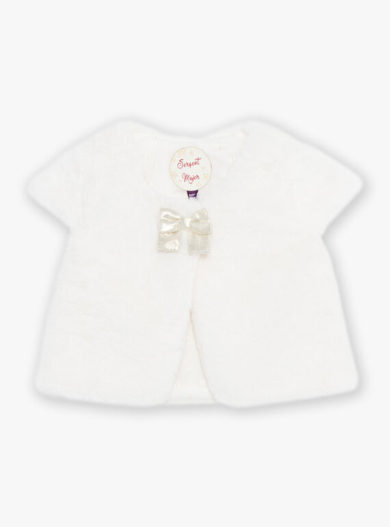 Gilet sans manches en fourrure synthétique écru DAVALERIE / 22H1BF61CSM005
