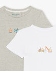 Lot de 2 T-shirts en coton biologique DEBARDAGE / 22H5PG41HLI001