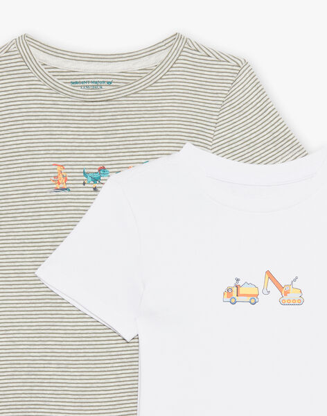 Lot de 2 T-shirts en coton biologique DEBARDAGE / 22H5PG41HLI001