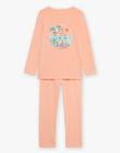 Pyjama deux pièces orange pâle en coton avec cape tête de panthère FLOPOETTE 1 / 23E5PF43PYTE402