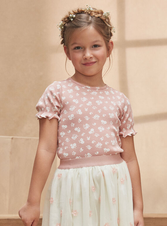 Tee Shirt Manches Courtes Rose KRIBLETTE 1 / 24E2PFB3TMC311