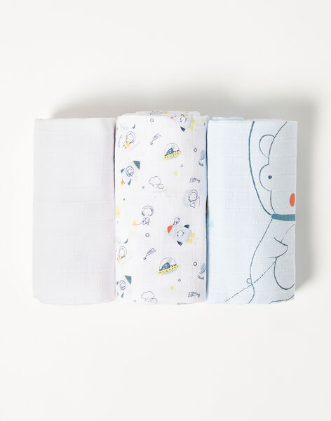 Lot De 3 Langes Bebe Garcon