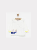 Tee shirt manches longues ecru NAFLORA / 18E1BFF1TML001