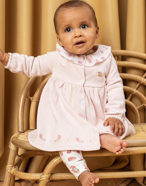 Ensemble robe, legging et bandeau bébé fille DOLAINE / 22H0CFH3ENS307