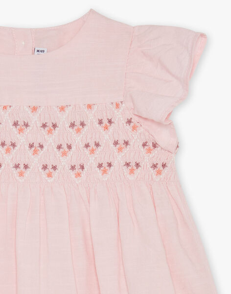 Robe rose en popeline FAFLEUR / 23E1BFI2ROBD320