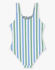 Maillot de bain 1 pièce réversible écru à imprimé fleuri FRYVERETTE / 23E4PFM2D4K001