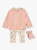 Ensemble haut, pantalon et chaussettes bois de rose LOELYS / 24H0CF11ENS312