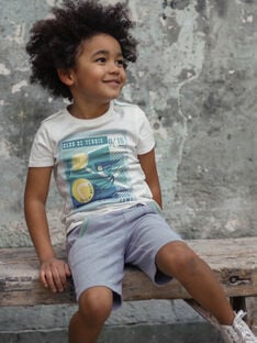 Bermuda gris piqué à détail colorés enfant garçon ZEMAGE / 21E3PGO2BERJ904