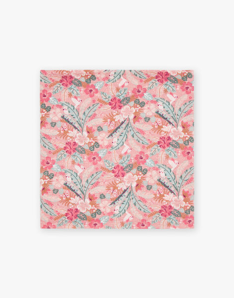 Snood vieux rose à fleurs FISNOUETTE / 23E4PFD1SNOD318