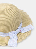 Chapeau en paille à imprimé fleuri KAPETULA / 24E4BFN1CHA009
