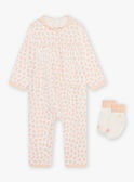 Grenouillère imprimé fleuri et chaussettes bébé fille CEGENNY / 22E5BF51GRE001