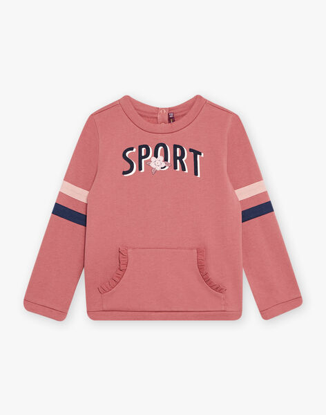 Sweat vieux rose Sport DRASWETTE / 22H2PFL1SWED312