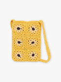 Sac besace en crochet jaune moutarde FLISACETTE / 23E4PFP1BESB106