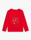 T-shirt rouge à motifs Paris DIFLORETTE / 22H2PFE3TML050