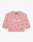 Sweat rose vintage avec animaux FAGETIENNE / 23E1BGD2SWED332