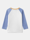 Pyjama bleu et blanc en velours imprimé tigre Garçon NUITIGRAGE / 25H5PGB4PYJ000