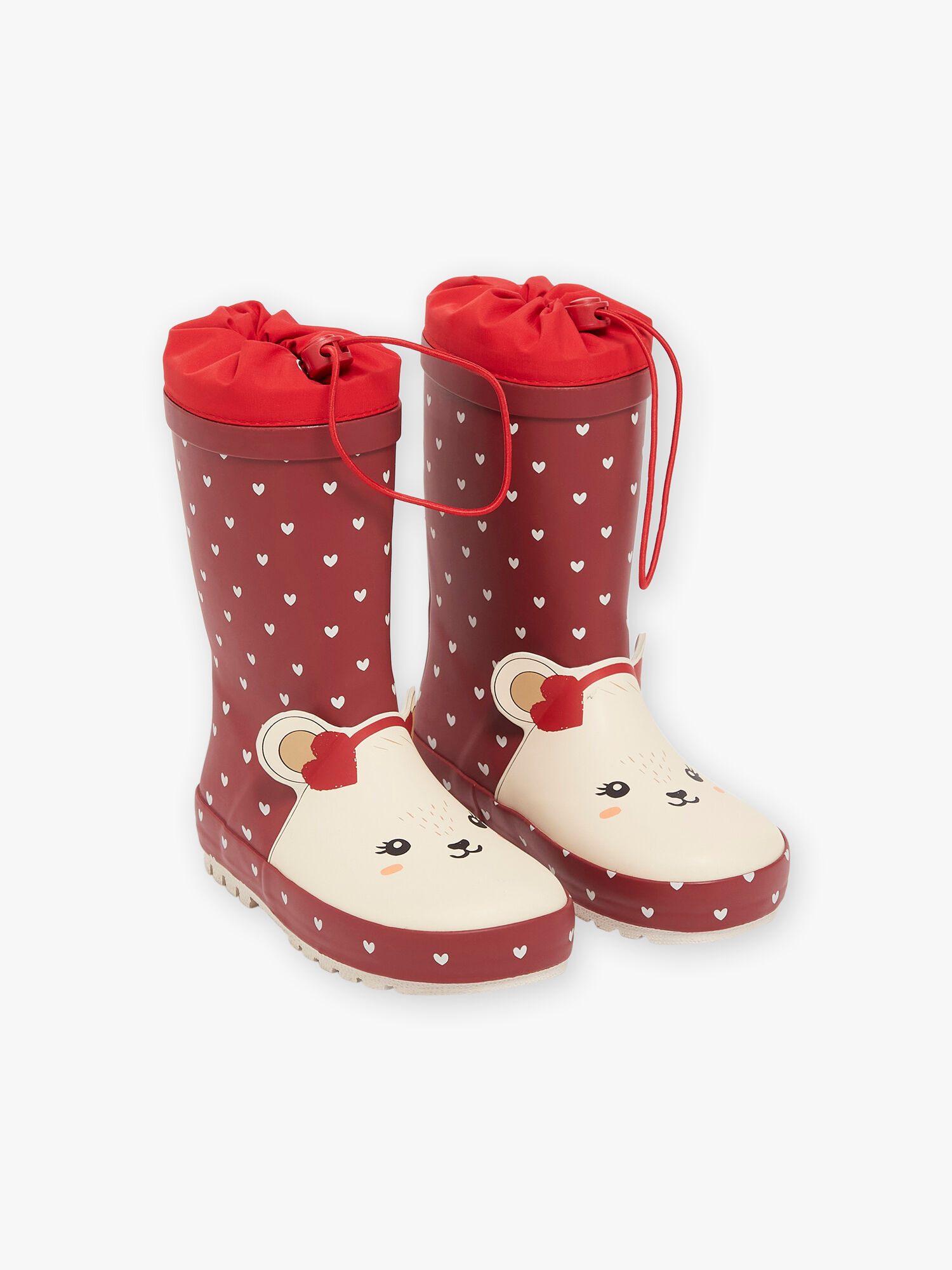 Bottes de pluie rouges motif souris Fille Sergent Major