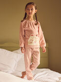 Pyjama rose en velours imprimé léopard Fille NUIMETTE / 25H5PFB4PYJI814