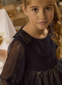 Robe marine à sequins dorés LEIPAIETTE / 24H2PFT3ROBC243