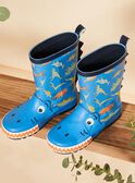 Bottes de pluie bleues à imprimé dinosaures FEPLUIAGE / 23N10PG11D0C208