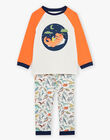 Ensemble pyjama écru avec dinosaures FLODINAGE / 23E5PG26PYJ001
