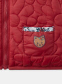 Doudoune Rouge LAGINA / 24H1BFL1D3E050