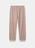 Pyjama rose en velours imprimé léopard Fille NUIMETTE / 25H5PFB4PYJI814
