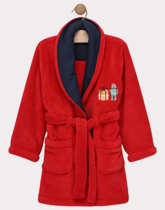 Robe De Chambre En Fausse Fourrure Rouge Petit Garcon Outlet